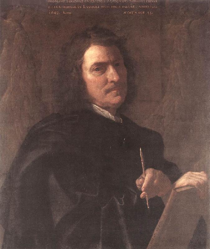 POUSSIN, Nicolas Self-Portrait af Sweden oil painting art